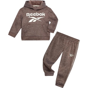 image:imageReebok Toddler Boys Cozy 2Piece Fleece Hoodie amp Sweatpants Jogger Set  Soft Warm Layer for Play or Casual Days Secure Ankle Cuffs and Easy Fit Built for Everyday Comfort Through Fall and WinterBrown