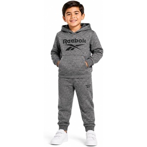 image:imageReebok Toddler Boys Cozy 2Piece Fleece Hoodie amp Sweatpants Jogger Set  Soft Warm Layer for Play or Casual Days Secure Ankle Cuffs and Easy Fit Built for Everyday Comfort Through Fall and WinterDark Grey