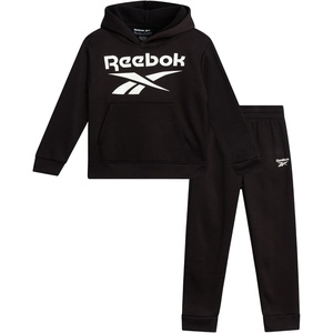 image:imageReebok Toddler Boys Cozy 2Piece Fleece Hoodie amp Sweatpants Jogger Set  Soft Warm Layer for Play or Casual Days Secure Ankle Cuffs and Easy Fit Built for Everyday Comfort Through Fall and WinterBlack Logo