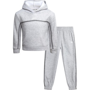 image:imageReebok Toddler Boys Cozy 2Piece Fleece Hoodie amp Sweatpants Jogger Set  Soft Warm Layer for Play or Casual Days Secure Ankle Cuffs and Easy Fit Built for Everyday Comfort Through Fall and WinterLight Grey Heather