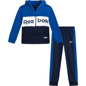 image:imageReebok Toddler Boys Fleece FullZip Hoodie amp Jogger Set for School amp Play  Cozy Soft Fabric Feel Ribbed Cuffs amp Elastic Waistband Stay Put Through Active Play Colorblock Style Pairs with SneakersVector Navy