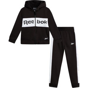 image:imageReebok Toddler Boys Fleece FullZip Hoodie amp Jogger Set for School amp Play  Cozy Soft Fabric Feel Ribbed Cuffs amp Elastic Waistband Stay Put Through Active Play Colorblock Style Pairs with SneakersBlack