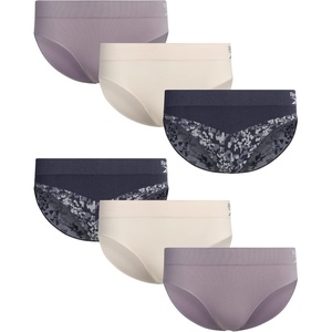 image:imageReebok Womens Bikini Underwear  6 Pack Soft Stretch Seamless Panties  Smooth Feel Stays Comfortable All Day Relaxed Waistband Sits Gently on the Hips Without Digging inMinimal Lilac GreySoft PinkGreystone Jacquard
