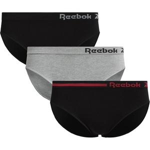 image:imageReebok Womens Bikini Underwear 3 Pack Soft Stretch Seamless Panties  Smooth Feel Stays Comfortable All Day Relaxed Waistband Sits Gently on the Hips Without Digging inBlackLight GreyBlack