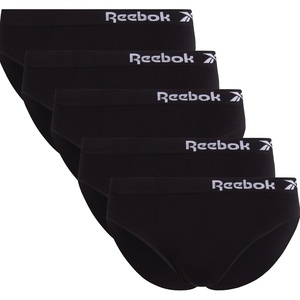 image:imageReebok Womens Bikini Underwear 5 Pack Soft Stretch Seamless Underwear  NextLevel Softness from Breathable Nylon Spandex Flattering LowRise Silhouette Flatters Natural CurvesBlack