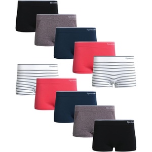 image:imageReebok Womens Boyshorts  10 Pack Performance Seamless Underwear for Women  StayPut Fit Moves Naturally with Your Body Tagless 4Way Stretch Eliminates Visible Lines and Pressure PointsFigDenimCoralWhite StripeBlack