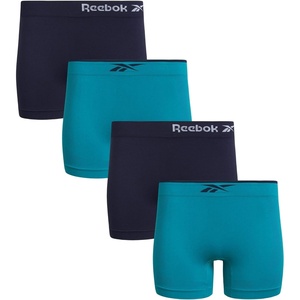 image:imageReebok Womens Boyshorts  4 Pack Performance Seamless Underwear for Women  Extended Coverage with a Comfortable Inseam Lightweight Stretch Fabric Provides Breathable Everyday ComfortDeep LakeEvening Blue