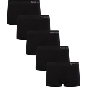 image:imageReebok Womens Boyshorts  5 Pack Performance Seamless Underwear for Women  StayPut Fit Moves Naturally with Your Body Tagless 4Way Stretch Eliminates Visible Lines and Pressure PointsAll Black