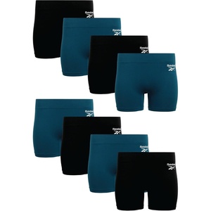 image:imageReebok Womens Boyshorts  8 Pack Performance Seamless Underwear for Women  StayPut Design Moves with You Flexible 4Way Flexible Fabric Eliminates Lines and Everyday DiscomfortDeep TealBlack Seamless