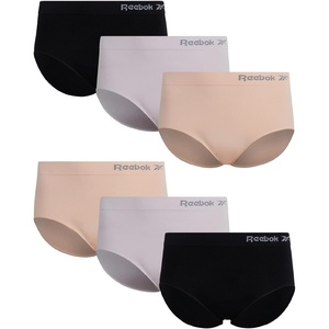 image:imageReebok Womens Briefs  6 Pack Performance High Waisted Seamless Underwear for Women Sizes SXL Extended Plus Size 1X3XBlackRoseTan