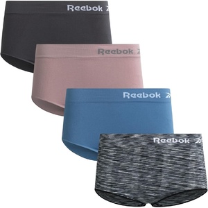 image:imageReebok Womens Briefs 4 Pack Performance Stretch High Cut Seamless Udnerwear  womens briefs high waist boyshorts panties seamless breathable under wear pack no show full pantys underware clothing spandexBlack SpacedyeBlueToadstoolBlackened Pearl