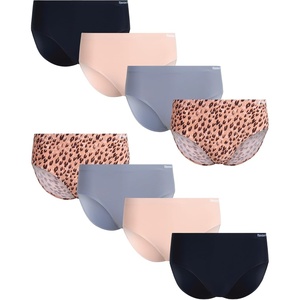 image:imageReebok Womens Hipster Panties  8 Pack Bonded Seamless TagFree Waist  Sleek Smoothedge Edges Create a Smooth Look Under Leggings and Denim Lightweight Stretch Moves with Every WorkoutLeopardRose DustSharkskinBlack