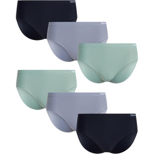 image:imageReebok Womens Hipster Panties 6 Pack Soft Stretch Bonded Seamless Underwear  Sleek Smoothedge Edges Create a Smooth Look Under Leggings and Denim Lightweight Stretch Moves with Every WorkoutBlackSharkskinLily Pad