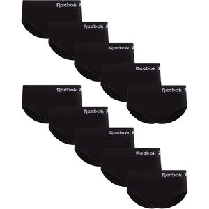 image:imageReebok Womens Hipster Panties Underwear Stretch TagFree Waistband 10 Pack  Made for Busy Mornings Gym Sessions and Everyday Routines BarelyThere Feel Glides Under Any OutfitAll Black
