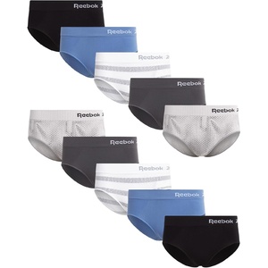 image:imageReebok Womens Hipster Panties Underwear Stretch TagFree Waistband 10 Pack  Soft Stretch Fabric with a Smooth NoShow Fit Refresh Your Everyday Essentials with Dependable ComfortJacquardCoronet BlueBlackened PearlBlack White Stripe