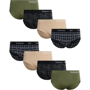 image:imageReebok Womens Hipster Underwear  48 Pack Plus Size Stretch Performance Hipster Panties Seamless Underwear for WomenBlackCreamGreenGrey