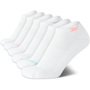image:imageReebok Womens Low Cut Socks 6 Pack Cushioned Athletic Performance Socks  Breathable MoistureWicking Fabric with Arch Support a Comfort Toe Seam and Flexible Stretch FitAll White