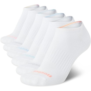 image:imageReebok Womens Low Cut Socks 6 Pack Lightweight Performance Athletic Socks  Performance Stretch Lightweight and Breathable Toe Seam with Arch SupportAll White