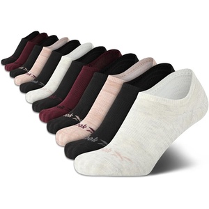 image:imageReebok Womens No Show Socks Stretch Performance Invisible Liners 12 PackHeather Assorted