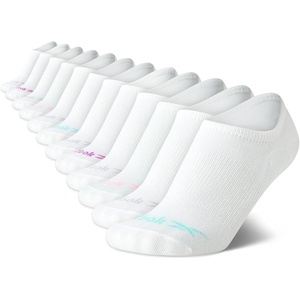 image:imageReebok Womens No Show Socks Stretch Performance Invisible Liners 12 PackWhite