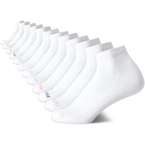 image:imageReebok Womens Quarter Socks 12 Pack Moisture Wicking Athletic Socks  MoistureWicking Fabric with a Flexible Stretch Fit Arch Support and a Comfort Toe SeamWhite