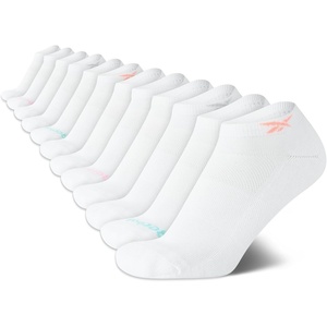 image:imageReebok Womens Quarter Socks 12 Pack Moisture Wicking Athletic Socks  MoistureWicking Fabric with a Flexible Stretch Fit Arch Support and a Comfort Toe SeamAll White
