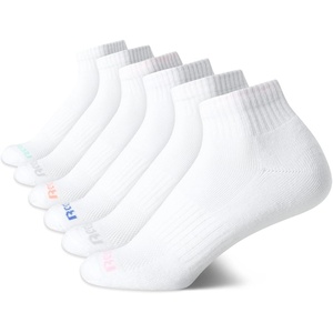 image:imageReebok Womens Quarter Socks 6 Pack Comfort Cushioned Athletic Socks  Moisturewicking Fabric Keeps Feet Dry Flexible Knit Hugs the Arch Plush Footbed Absorbs ShockWhite
