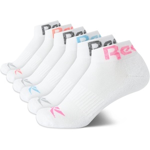 image:imageReebok Womens Quarter Socks 6 Pack Comfort Cushioned Athletic Socks  Moisturewicking Fabric Keeps Feet Dry Flexible Knit Hugs the Arch Plush Footbed Absorbs ShockWhite Marl