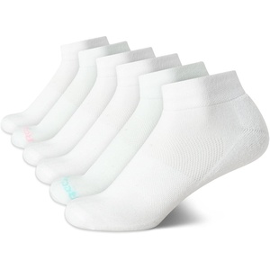 image:imageReebok Womens Quarter Socks Moisture Wicking Cushioned Ankle Socks 6 Pack  Stretch Performance Fabric Cushioned Heel amp Toe Secure Arch Support Quarter Cut Shoe Size 410White All