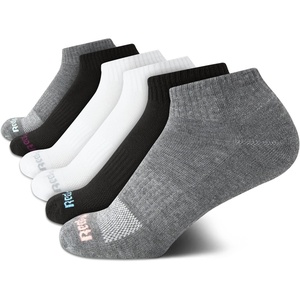 image:imageReebok Womens Quarter Socks Moisture Wicking Cushioned Ankle Socks 6 Pack  Stretch Performance Fabric Cushioned Heel amp Toe Secure Arch Support Quarter Cut Shoe Size 410GreyWhiteBlack