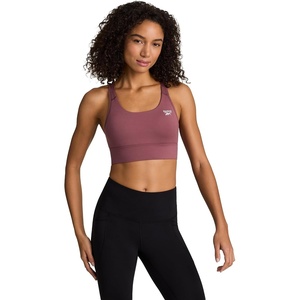 image:imageReebok Womens Rush Medium Impact Sports Bra Slim Fit MoistureWickingBlackberry