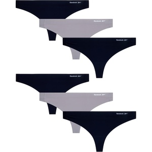 image:imageReebok Womens Thong Underwear  6 Pack Soft Stretch NoShow TagFree  Breathable Flexible Comfort with an Invisible Finish Helps Eliminate Visible Lines Under Fitted ClothingSharkskinBlackSharkskin