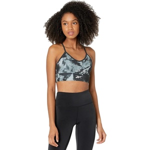 image:imageReebok Workout Ready Tri Back Padded BraBlackMarble Print