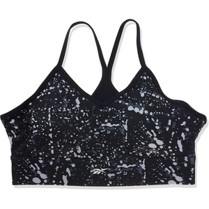 image:imageReebok Workout Ready Tri Back Padded BraBlackWhiteGraphic Print