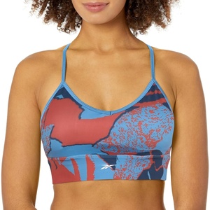image:imageReebok Workout Ready Tri Back Padded BraEssential BluePinkAll Over Print