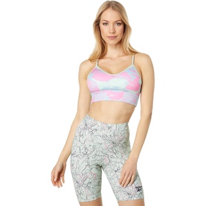 image:imageReebok Workout Ready Tri Back Padded BraLight SagePinkAll Over Print