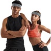 image:image1pc Unisex 225in Wide Workout Headband wStay Dry Technology Terry Cloth Band MoistureWicking Fabric  Quality Gym Hair Accessories for Active ComfortReebokGrey