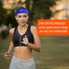 image:image1pc Unisex Athletic Sweatband  225in Thick Workout Headband wStay Dry Technology MoistureWicking FabricQuality Gym Hair Accessories for Active ComfortReeboknavy