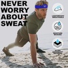 image:image1pc Unisex Athletic Sweatband  225in Thick Workout Headband wStay Dry Technology MoistureWicking FabricQuality Gym Hair Accessories for Active ComfortReeboknavy