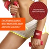 image:image3pc Unisex Athletic Sweatband Set  225in Workout Headband amp 325in Wristbands wStay Dry Technology Terry Cloth Band MoistureWicking Fabric  Quality Fitness Accessories for Active ComfortReebokRed