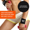 image:image3pc Unisex Athletic Sweatband Set  225in Workout Headband amp 325in Wristbands wStay Dry Technology Terry Cloth Band MoistureWicking Fabric  Quality Fitness Accessories for Active ComfortReebokBlack