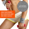 image:image3pc Unisex Athletic Sweatband Set  225in Workout Headband amp 325in Wristbands wStay Dry Technology Terry Cloth Band MoistureWicking Fabric  Quality Fitness Accessories for Active ComfortReebokGrey