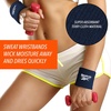 image:image3pc Unisex Athletic Sweatband Set  225in Workout Headband amp 325in Wristbands wStay Dry Technology Terry Cloth Band MoistureWicking Fabric  Quality Fitness Accessories for Active ComfortReebokNavy