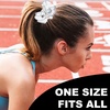 image:imageReebok 2pc Reflective Scrunchie Set  Soft Stretchy amp Trim Hair Scrunchies  Quality Gym Hair Accessories for Active Comfort Athletic Workout Scrunchies Women  Damage FreeBlackWhite