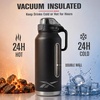 image:imageReebok 32 oz Insulated Stainless Steel Water Bottle with Straw Pink  LeakProof Locking Lid Soft Silicone Spout Clip Handle BPAFreeBeige