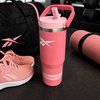image:imageReebok 32 oz Insulated Steel Tumbler with Handle amp Straw Lid Blue  Leakproof Cupholder Friendly Keeps Cold 24 Hours BPA FreePink