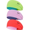image:imageReebok 3pk Wide Knotted Headwrap  Secure Lightweight DamageFree Hold  Quality Gym Hair Accessories for Active Comfort