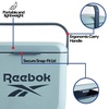 image:imageReebok 8L Hard Cooler Officially Licensed Portable Cooler Ice Chest with Handle Holds 12 Cans 12Hour Ice RetentionWhiteLight Blue