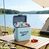 image:imageReebok 8L Hard Cooler Officially Licensed Portable Cooler Ice Chest with Handle Holds 12 Cans 12Hour Ice RetentionWhiteLight Blue