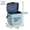 image:imageReebok 8L Hard Cooler Officially Licensed Portable Cooler Ice Chest with Handle Holds 12 Cans 12Hour Ice RetentionWhiteLight Blue